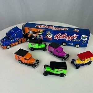 Vtg Cars&Kellogg's Racing Quaker State #5 Semi Tractor Trailer Race Car …